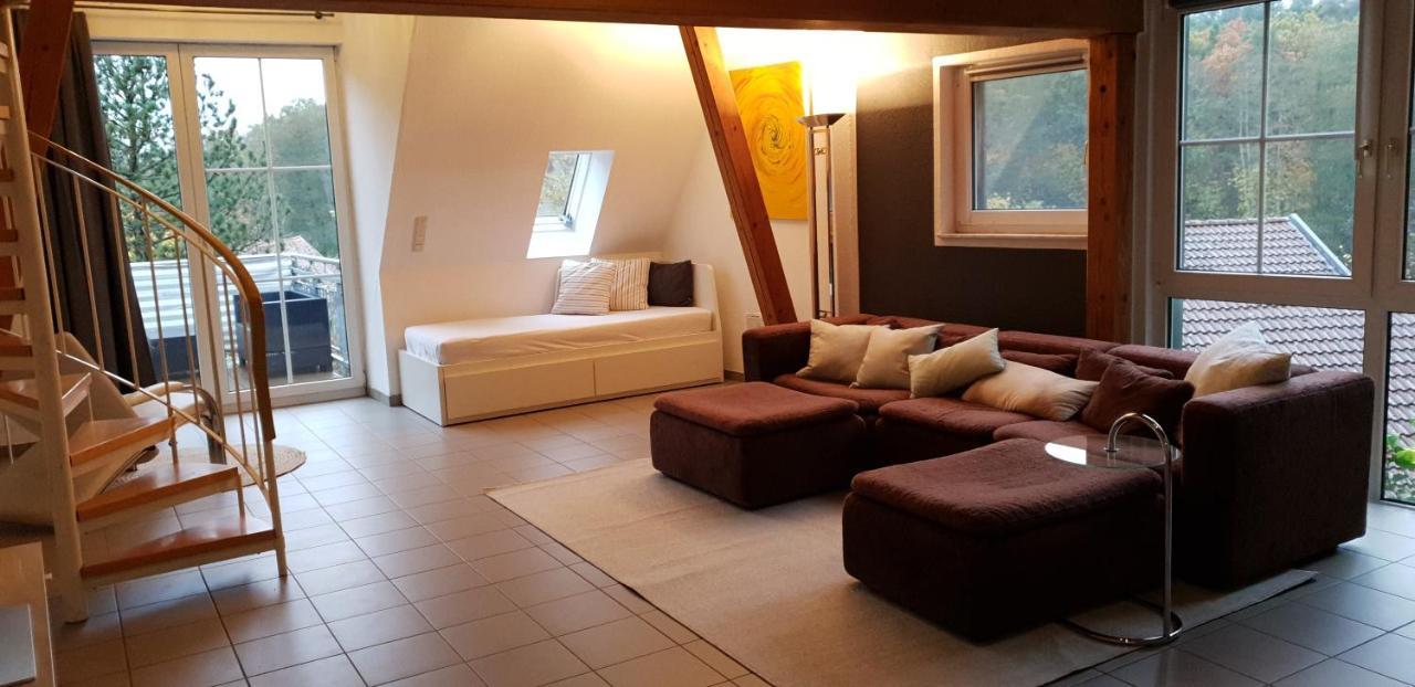 Eigenes Maisonettehaus In Idyllischer Lage Mit Balkon, Nahe Messe, 24H Self-Check In, Gratis Parken Швабах Экстерьер фото